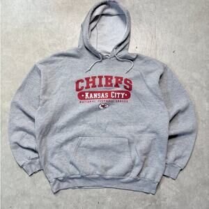 2000s Vintage Kansas City Chiefs NFL Grey Hoodie -XL